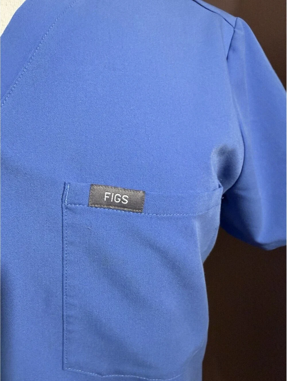 Figs Catarina Scrub Top Womens Size M PO 5315 Blue